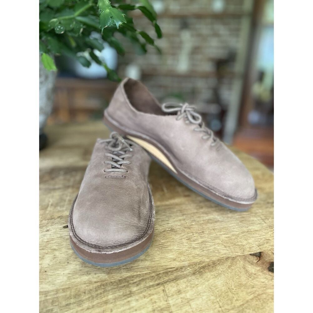 Rainbow  Men’s Leather Lace-Up Shoes Men’s M9 Natural Brown Moccasin Style